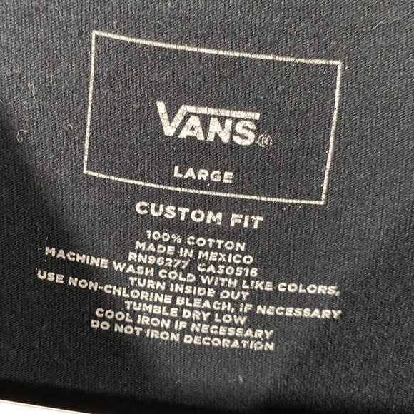 Vans Logo Box T-shirt In Black / Black Pit Stop Tropical Size Large - Picture 6 of 7